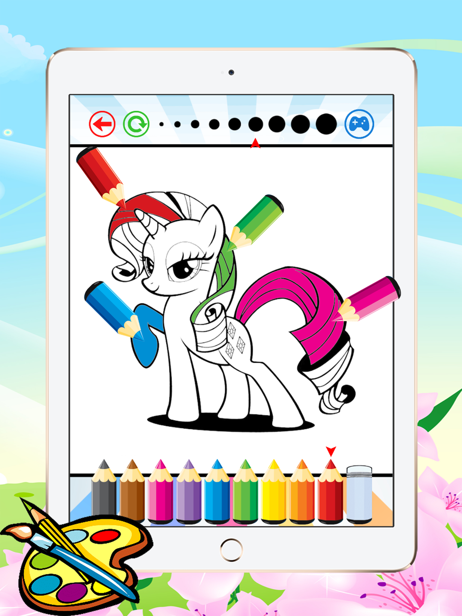Pony Princess Coloring Book for Kids - Drawing free games screenshot 9
