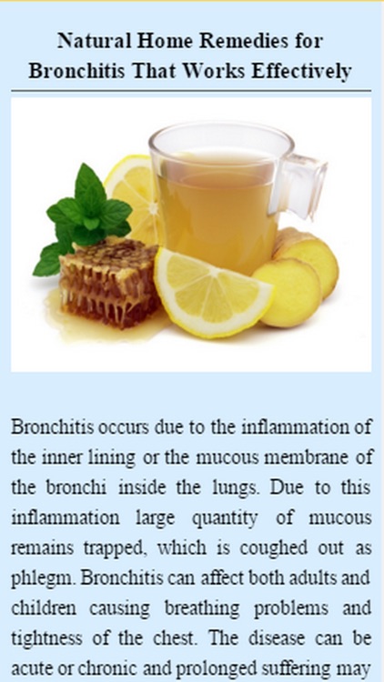 Home Remedies For Bronchitis