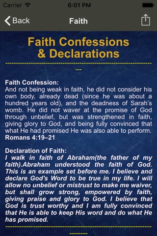 Faith Confessions screenshot 2