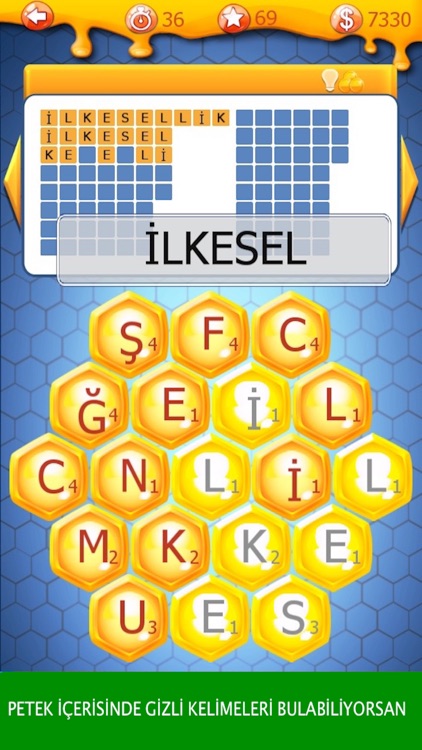 Petek Kelime Türetme Oyunu