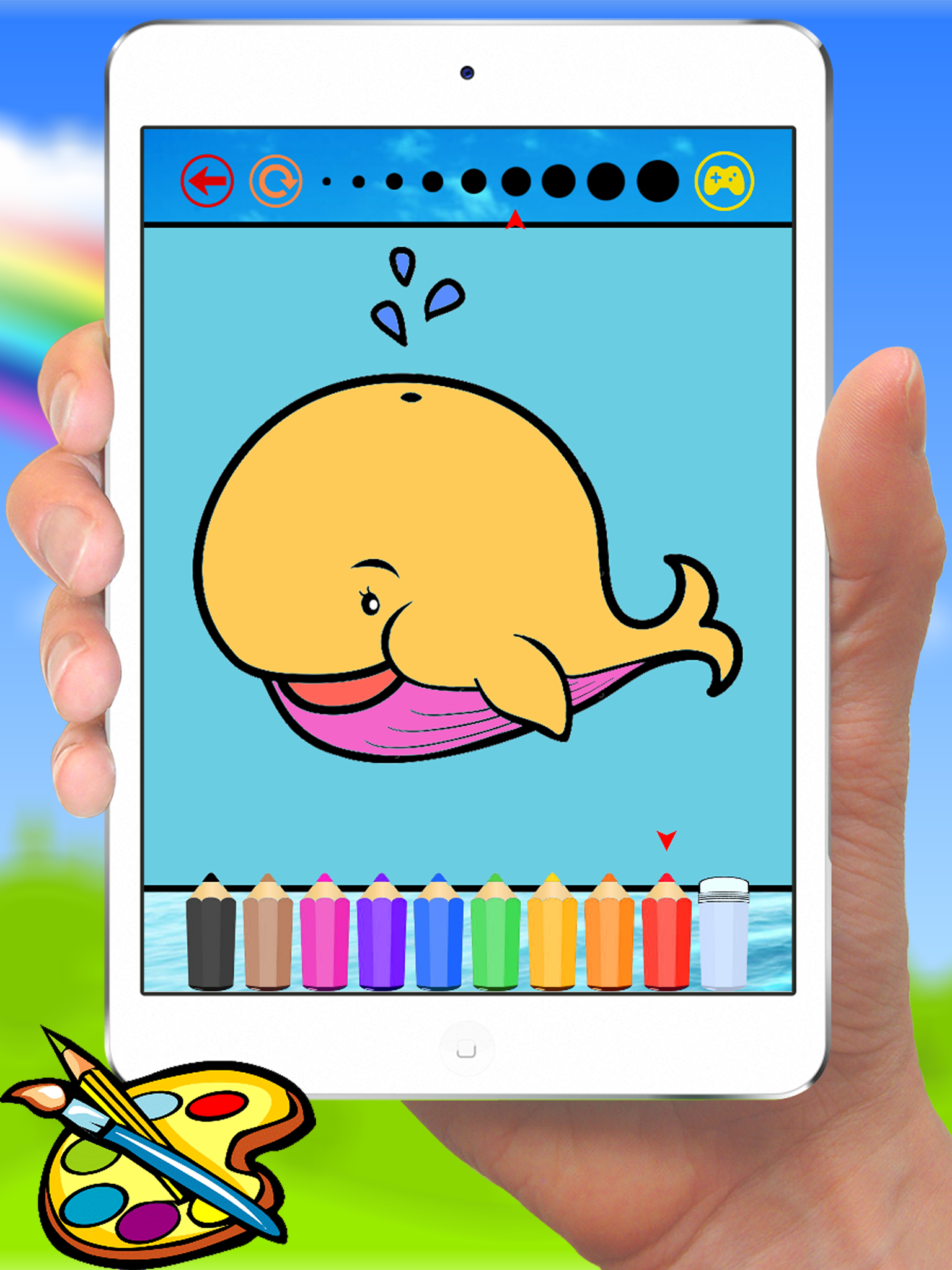 Sea Animals & Mermaid Coloring Book - Drawing Painting Kids screenshot 10