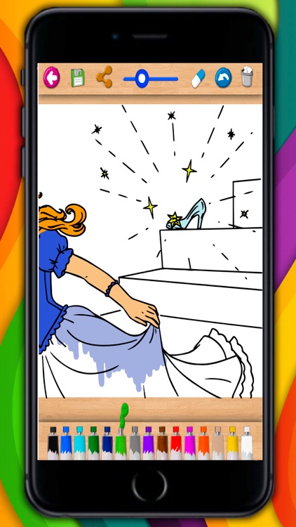 Cinderella Coloring book & Paint classic fairy tales for kids - Premium