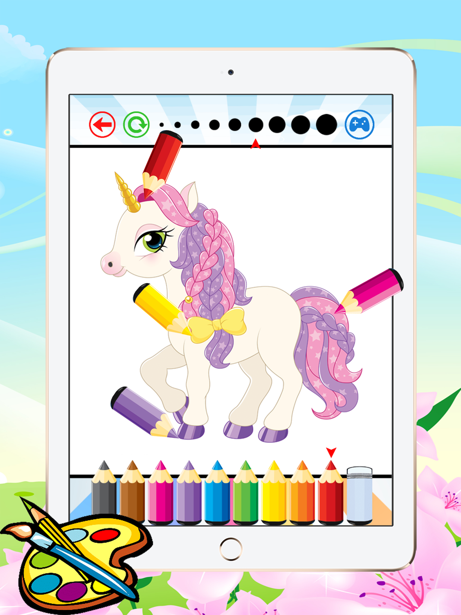 Pony Princess Coloring Book for Kids - Drawing free games screenshot 8