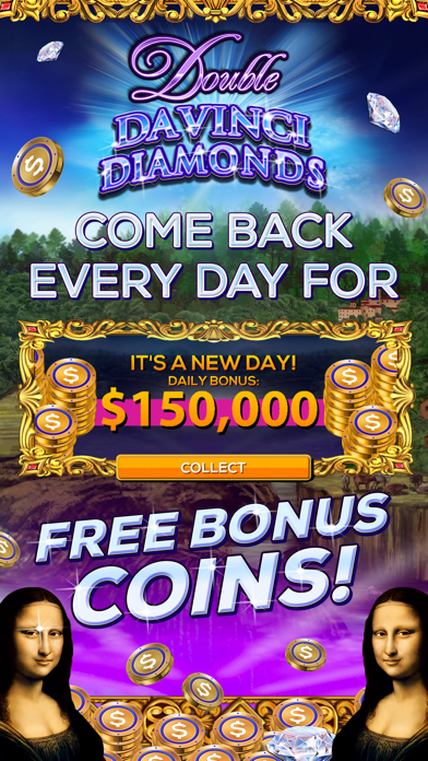 Double Da Vinci Diamonds: FREE Vegas Slot Game Screenshot