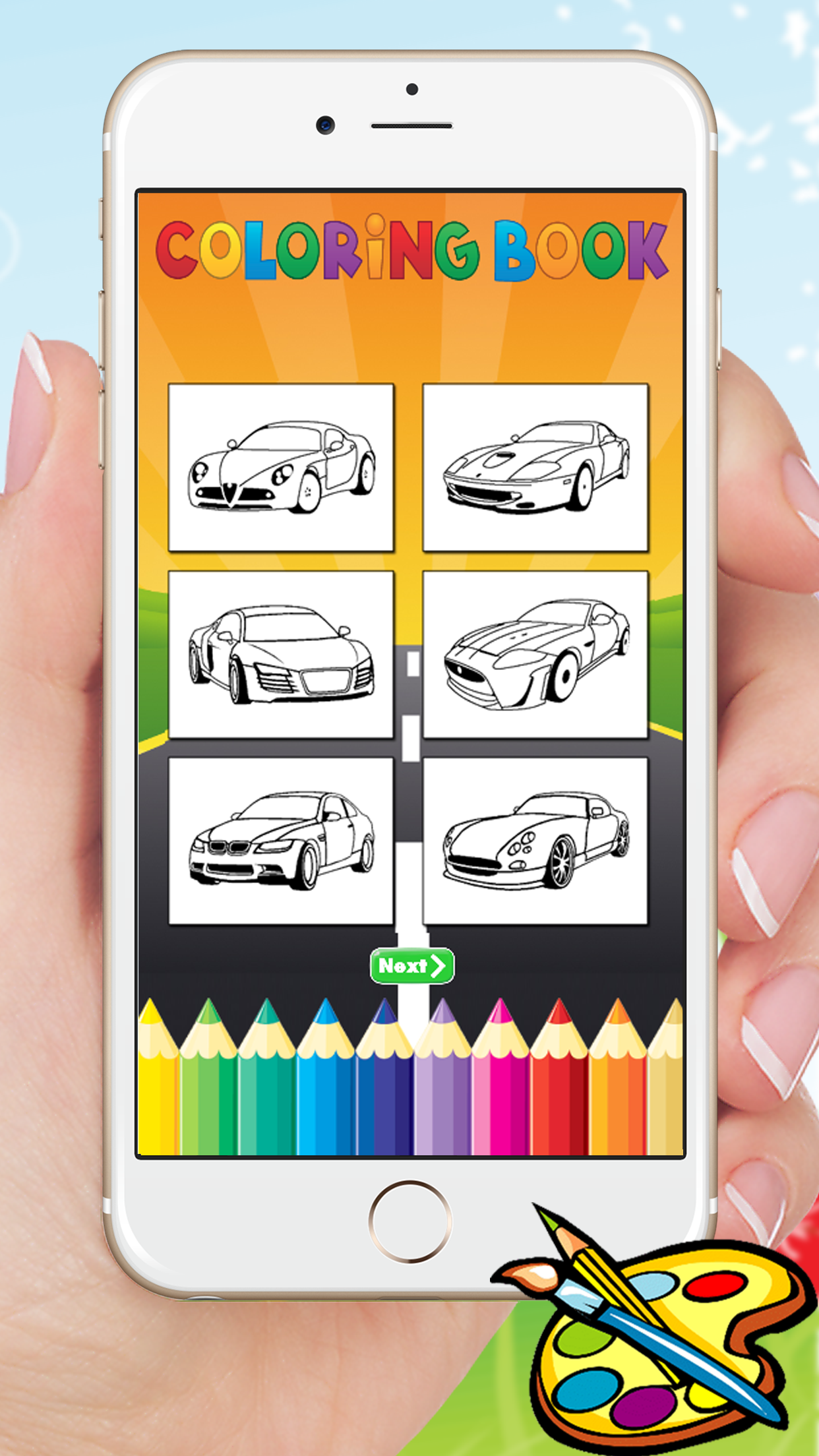 Sport Car Coloring Book Drawing Vehicles for Preschool Boys screenshot 5