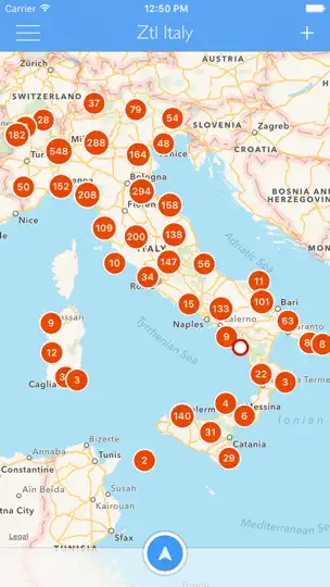 Скриншот ZTL Italy - Limited Traffic Zone на iPhone 1