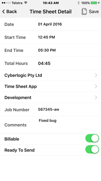 Screenshot #3 pour JLJ Time Sheets