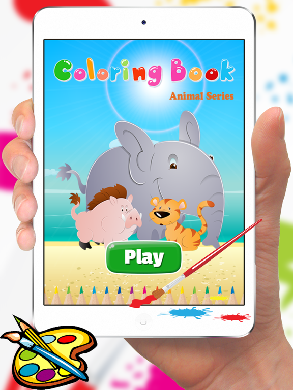 Animal Coloring Book for Kids and Preschool Toddler who Love Cute Pet Games for Free iPad screenshot