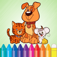 Animal Dog Cat and Rat Coloring Book - Drawing for Kids Games