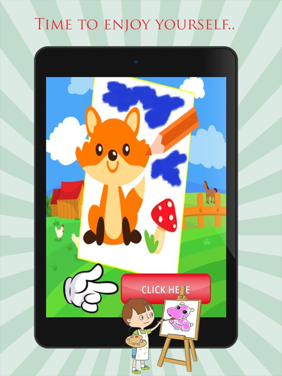 Baby Animal Cute Paint and Coloring Book - Free Games For Kids