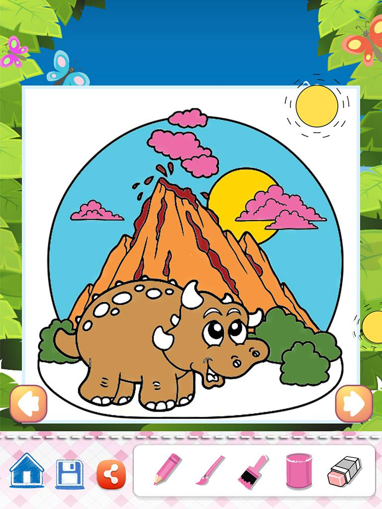 Dino Drawing Coloring Book Painting Pages screenshot 10