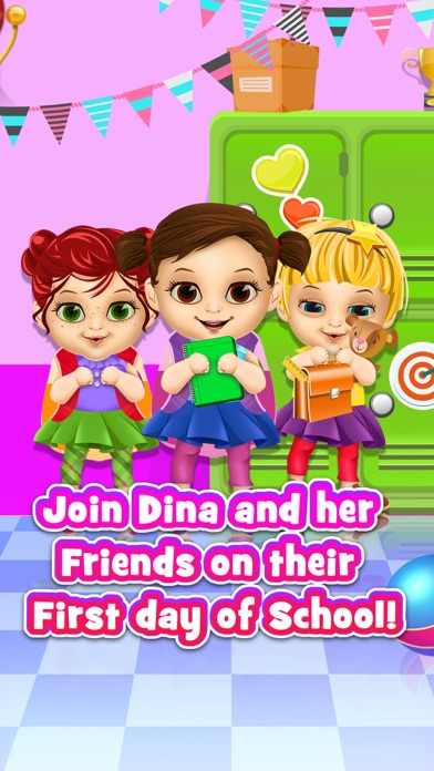 First Day of School - Baby Salon Make Up Story & Makeover Spa Kids Games! iPhone screenshot 1 - Games app