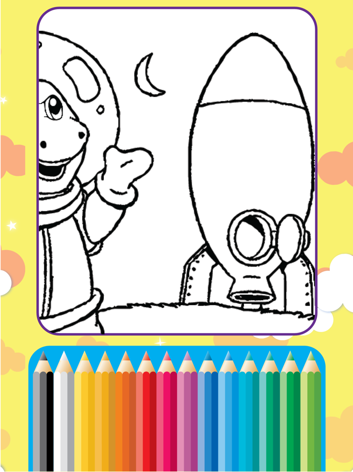 Dinosaurs Village coloring page Barney Friends