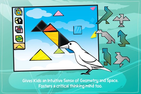 Kids Doodle & Discover: Birds, Cartoon Tangram Building Blocksのおすすめ画像2