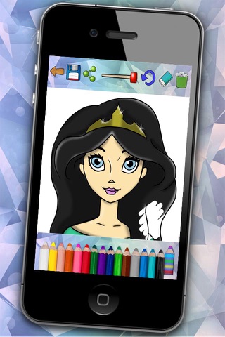 Paint magic ice princesses – coloring book for girls - Premium screenshot 3