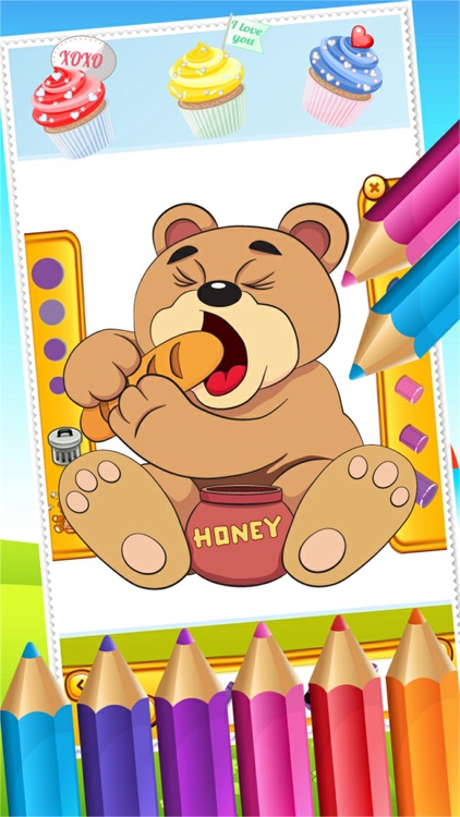Teddy Bear Coloring Book Drawing for Kid Games