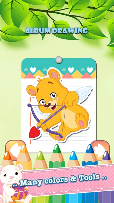 Bear Zoo Drawing Coloring Book - Cute Caricature Art Ideas pages for kids app screenshot