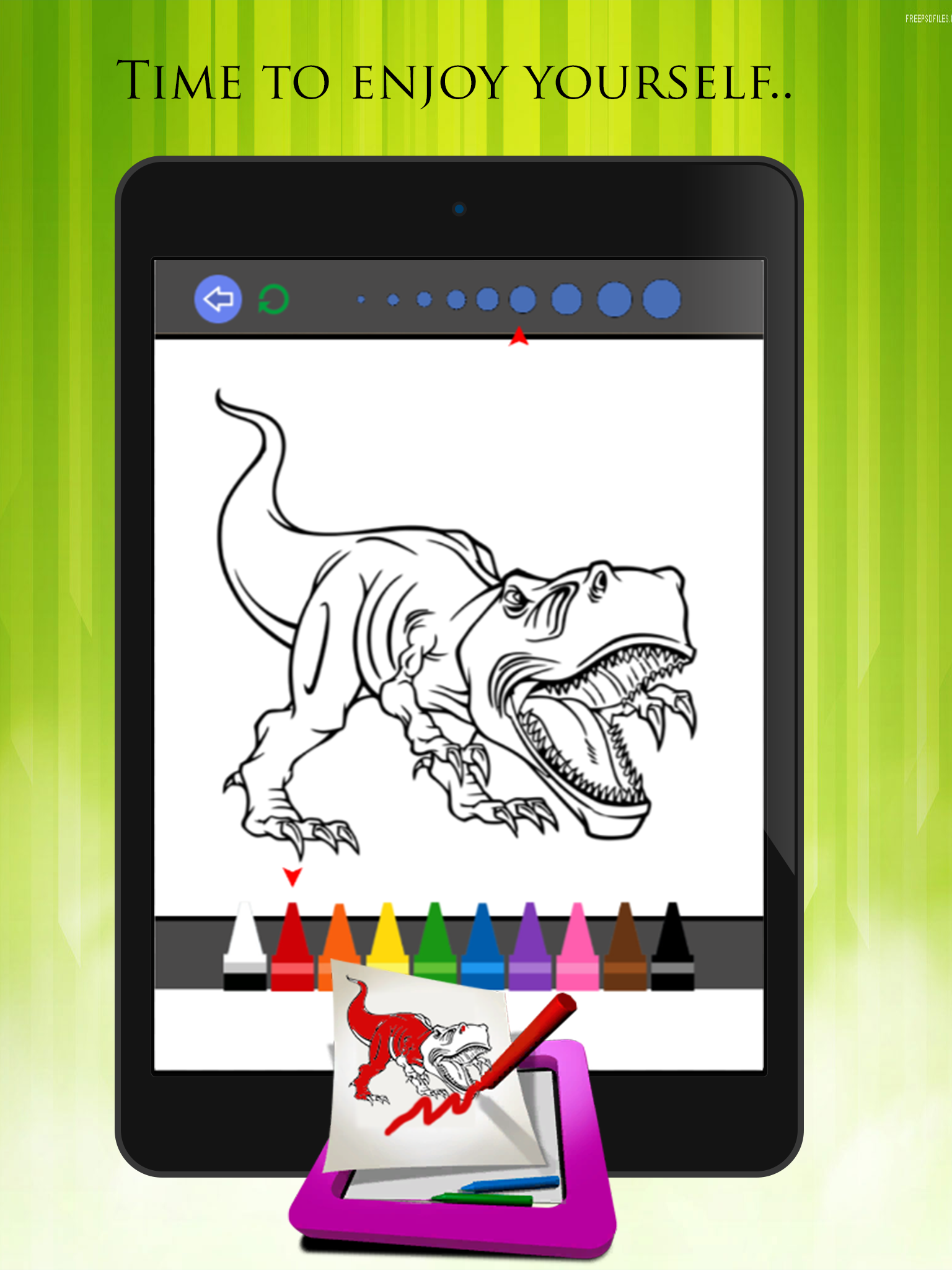 Dinosaur Paint and Coloring Book - Free Games For Kids screenshot 7