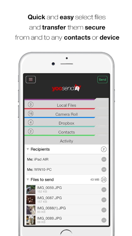 File Transfer, Send Big Videos, Share Photos from and to any Computer Fast and Safe by yooSEND