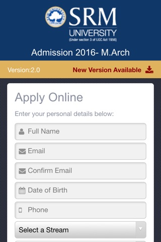 SRM M.Arch 2016 screenshot 2