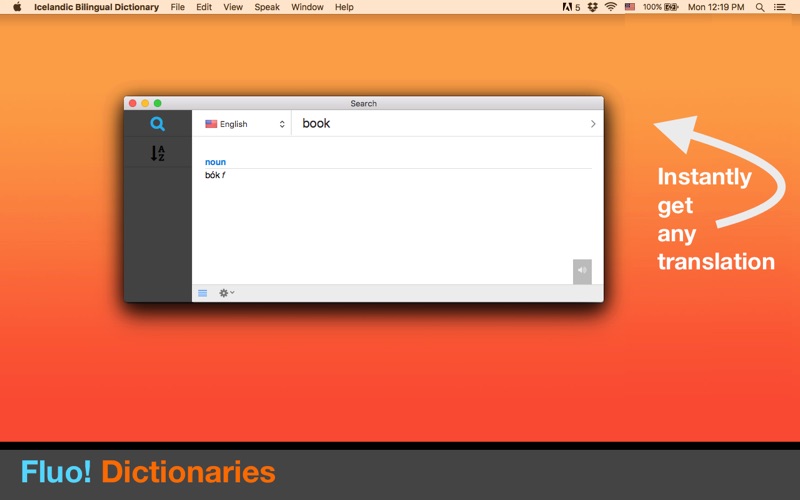 Icelandic Bilingual Dictionary - by Fluo! thumbnail 1