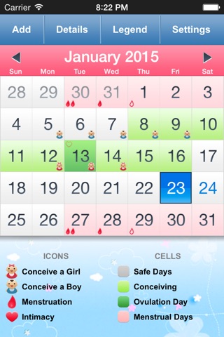 Menstrual Calendar for Men - Ovulation Calculator, Fertility & Period Tracker to Get Pregnant screenshot 3