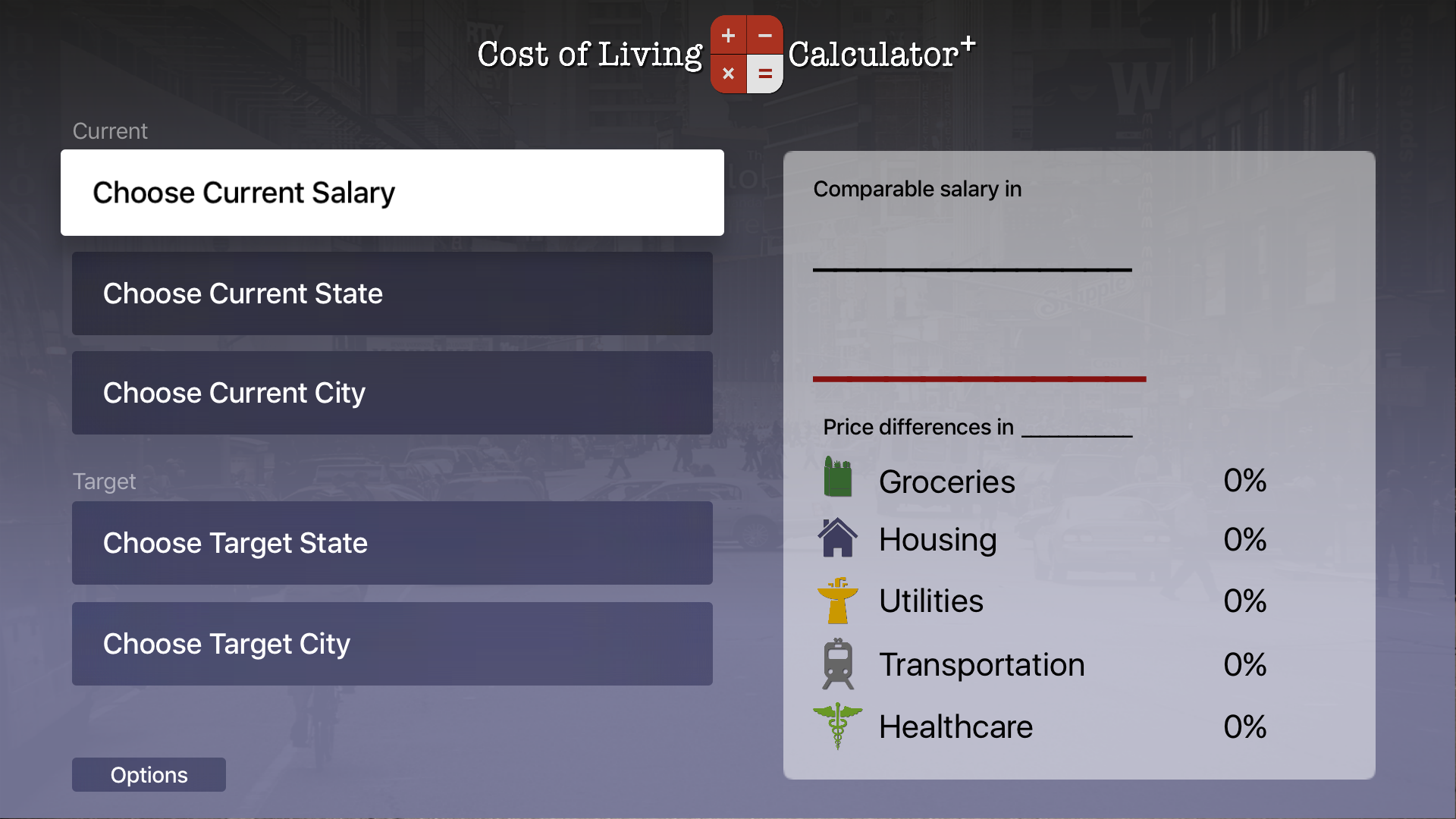 Cost of Living Calculator Plus