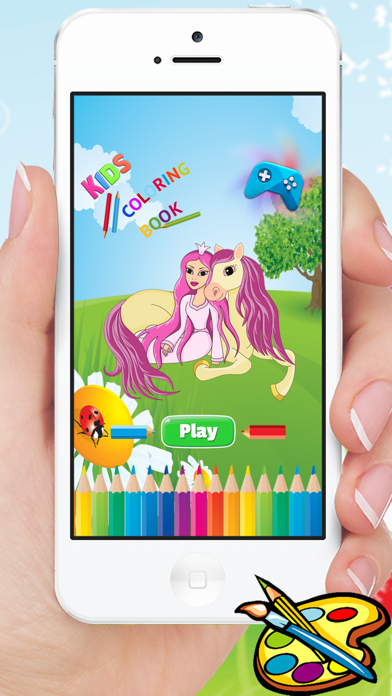 Princess Coloring Book for a Little Preschool Toddler Girls app screenshot