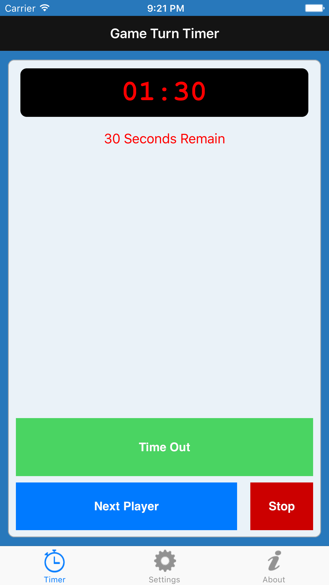 Game Turn Timer - for scrabble screenshot 3