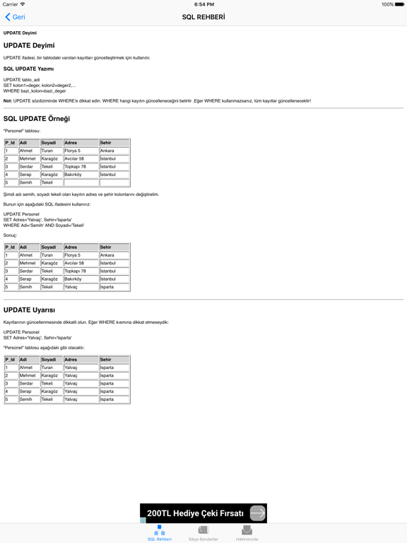 Screenshot #6 pour SQL Rehberi