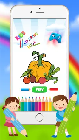 Game screenshot Vegetable & Fruit Coloring Book - Drawing Connect dots kids mod apk