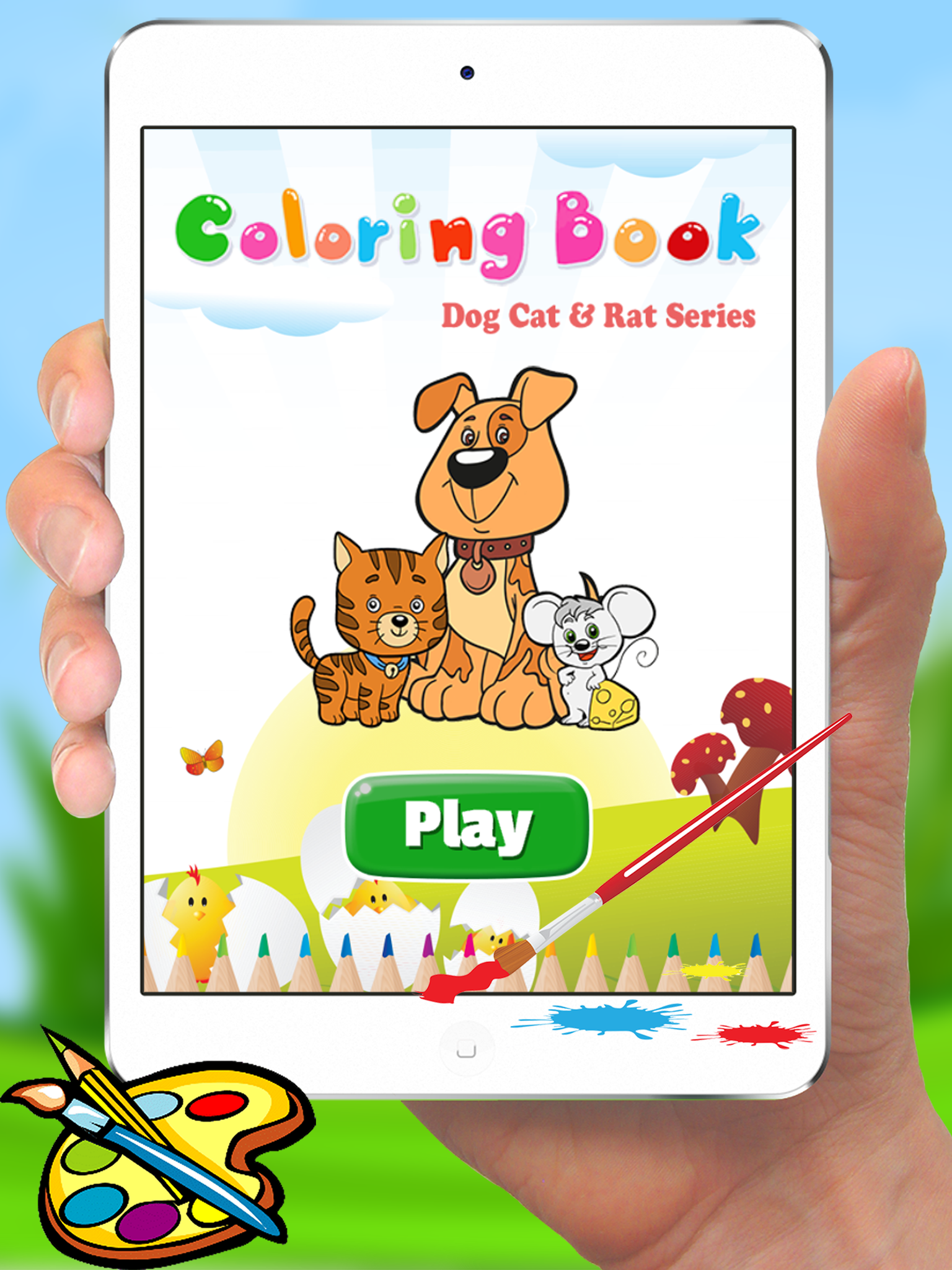 Animal Dog Cat & Rat Coloring Book - Drawing for Kids Games screenshot 6