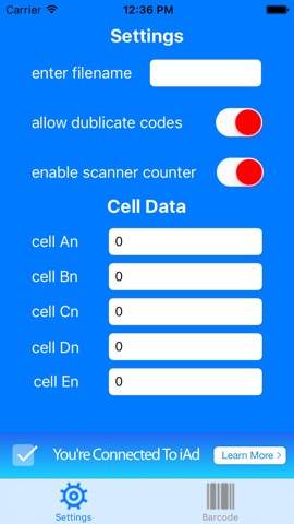 XLScanner - Barcode to xls via emailのおすすめ画像2