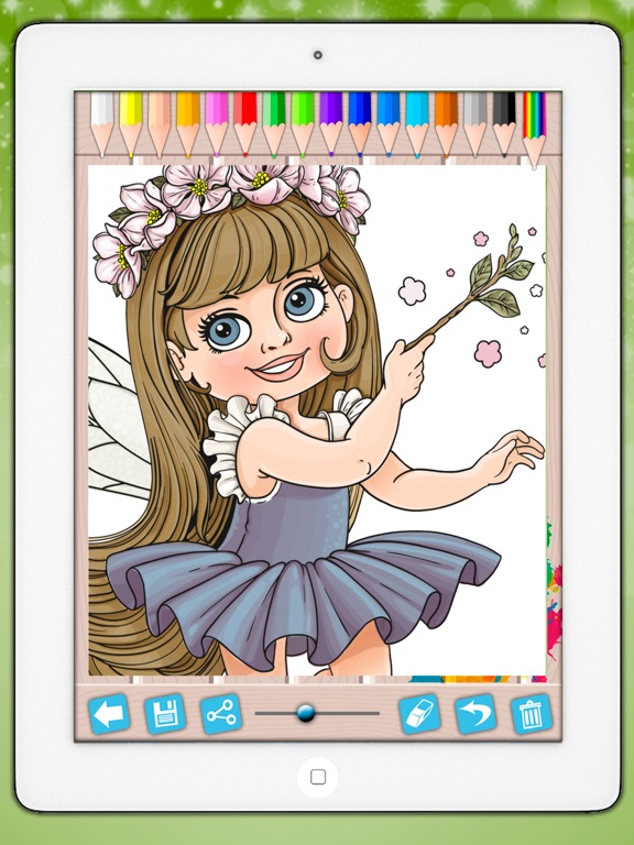 Fairies Coloring Book - Paint princesses tales iPad screenshot