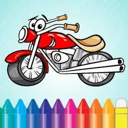 Vehicles & Car Coloring Book - Drawing for kids free games app icon