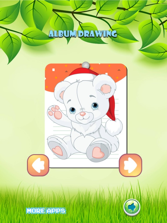 クマの塗り絵を描画 - 子供のためのかわいい似顔絵アートのアイデア ページのおすすめ画像1