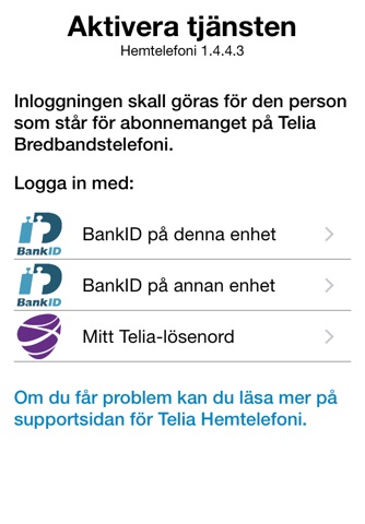 Telia Hemtelefoni screenshot 2