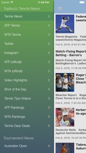 Tennis News & Results Free Edition screenshot #1 for iPhone