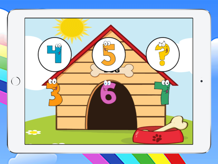 Find missing numbers learning games for kindergarten