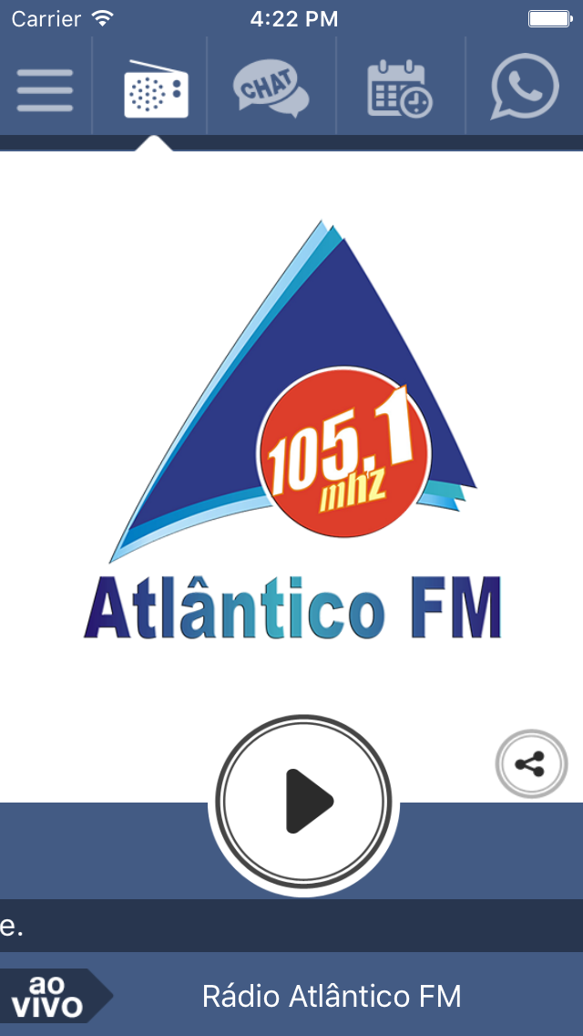 Screenshot #1 pour Atlântico FM