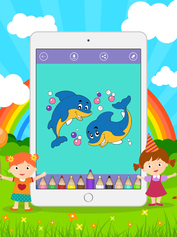 Screenshot #5 pour Livre à colorier la vie sous-marine pour les petits enfants: apprendre à peindre des images comme sirène, pirate, tortues, poissons. (Underwater & sea animal Coloring Book)