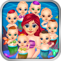 Mommys Octuplets Newborn Babies - My Mermaid Baby Salon Doctor Game