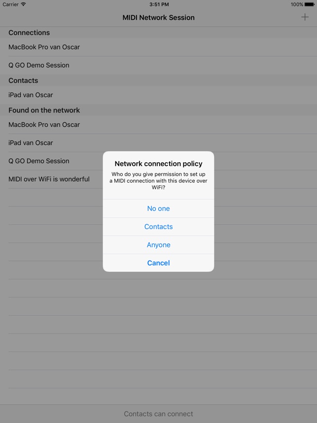 MIDI Network dans l'App Store