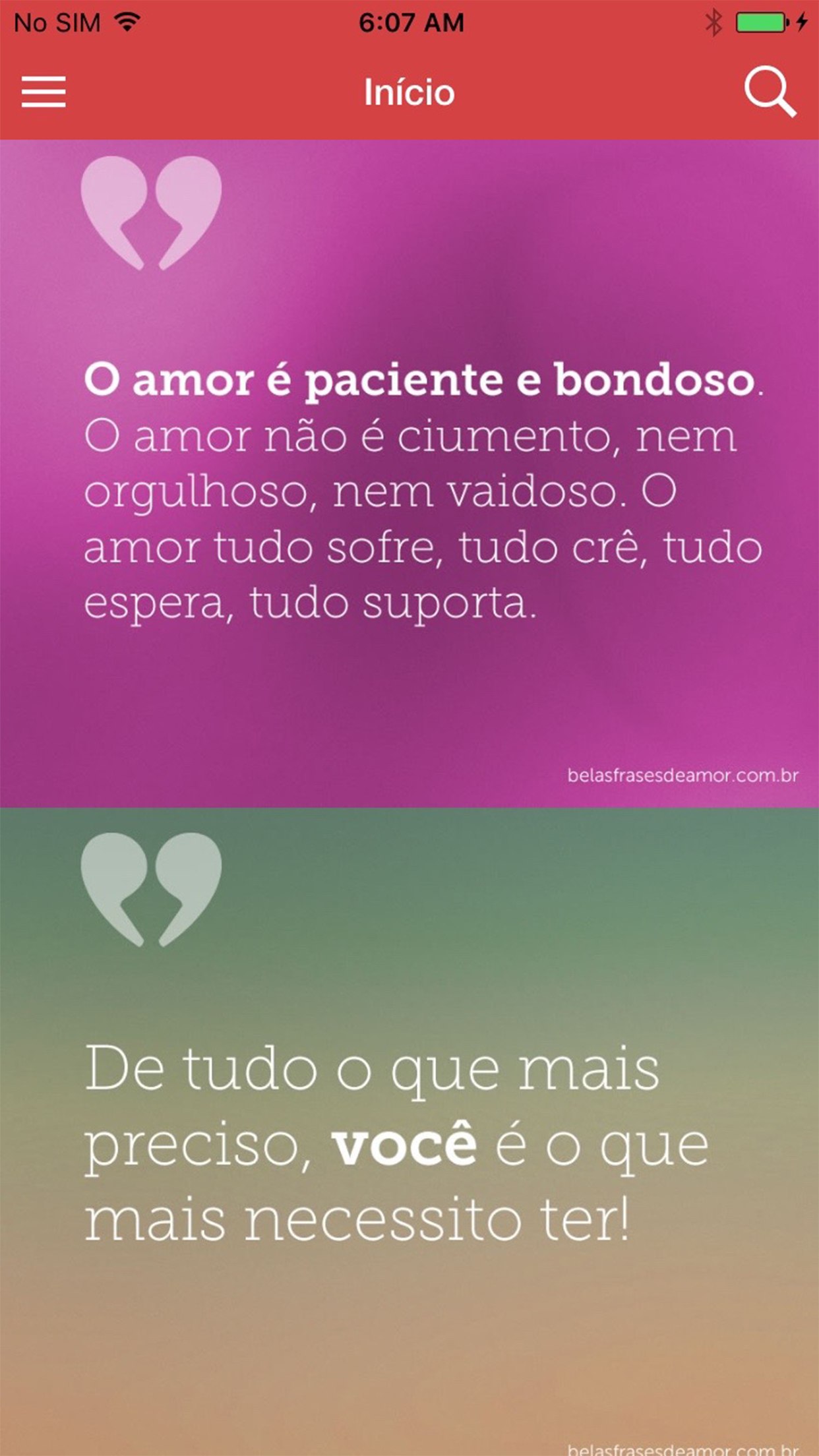 Belas Frases de Amor