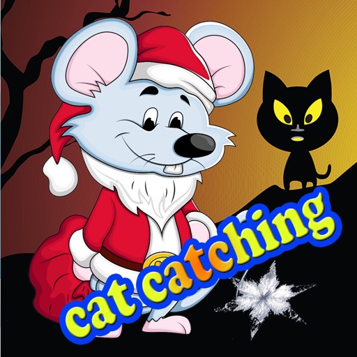 cat catching mice game icon