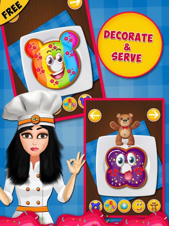 Donut Maker Salon - free Fun baby cotton candy cooking making & dessert sweet games for kids iPad screenshot