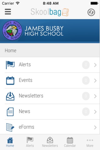 James Busby High School - Skoolbag screenshot 2