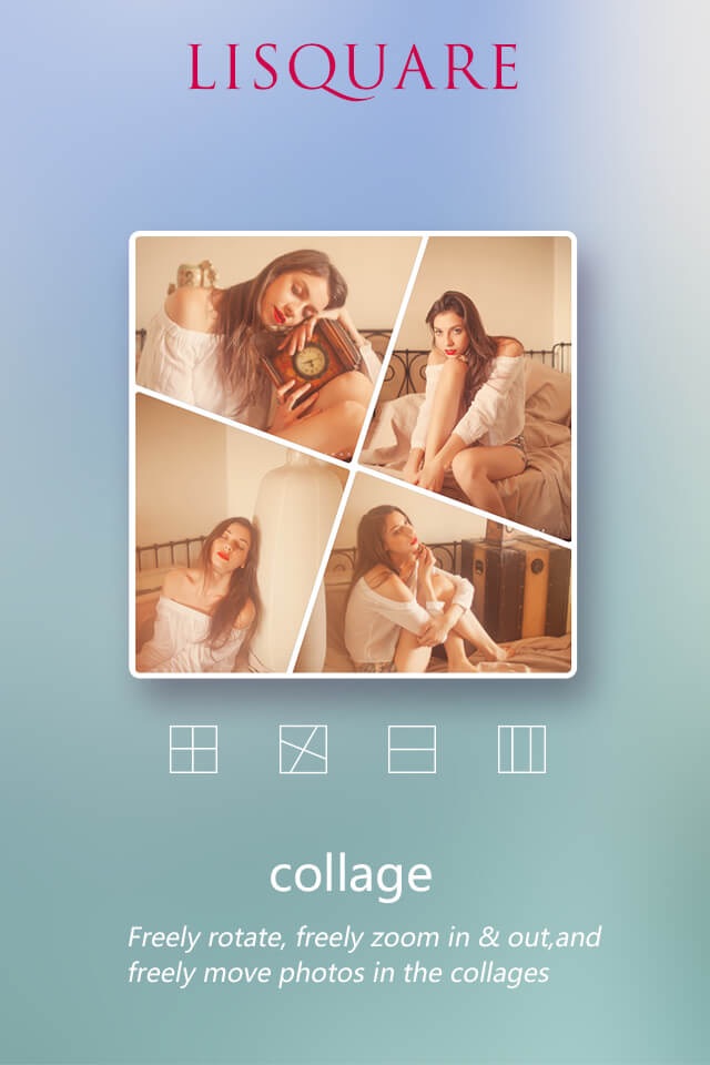 Lisquare - insta square by Lidow editor and photo collage maker photo editor screenshot 2