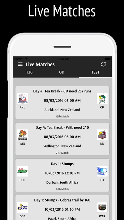 Cricket  Live Score Update