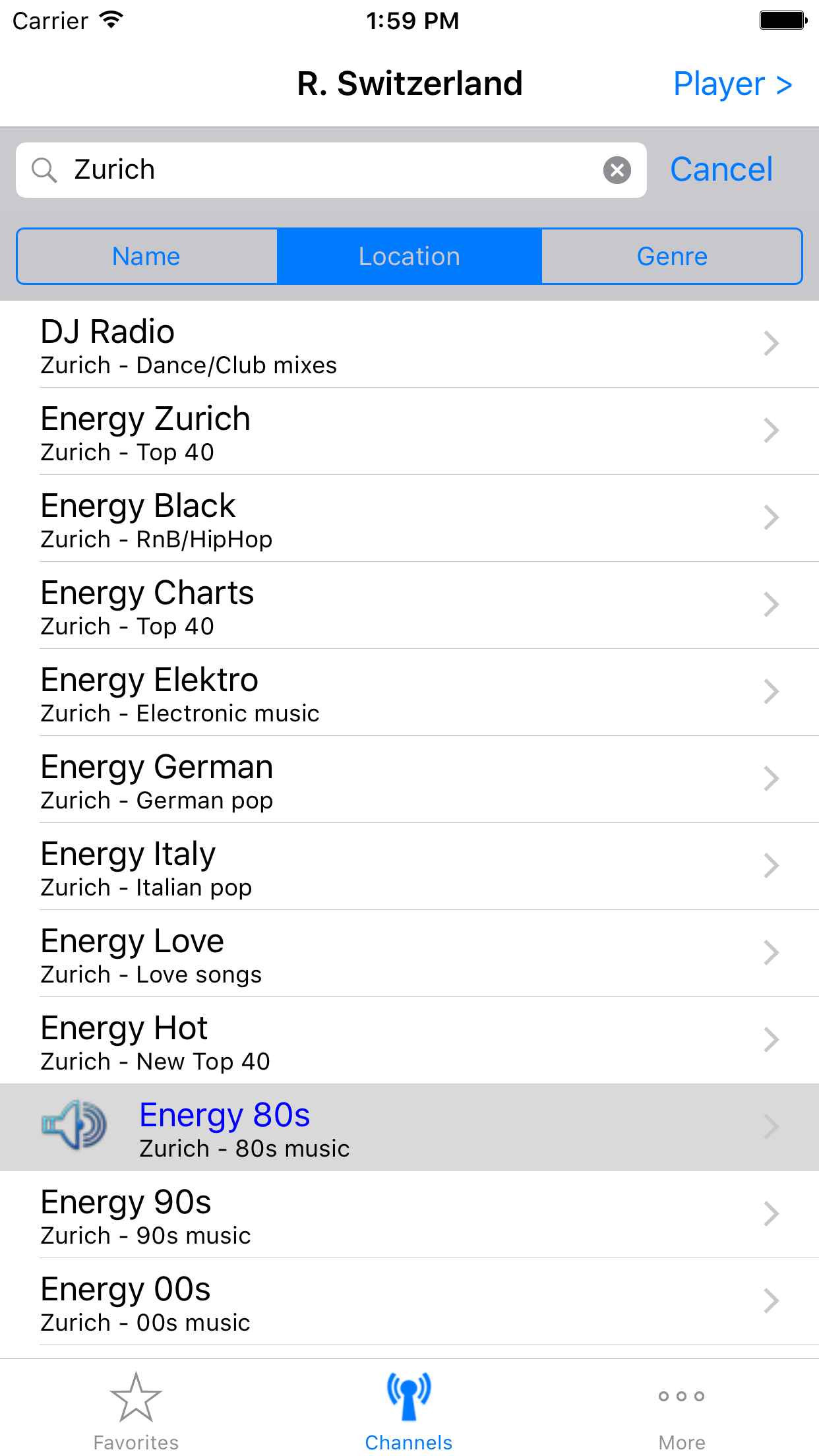 Radio Switzerland (Radio Suisse) screenshot 5